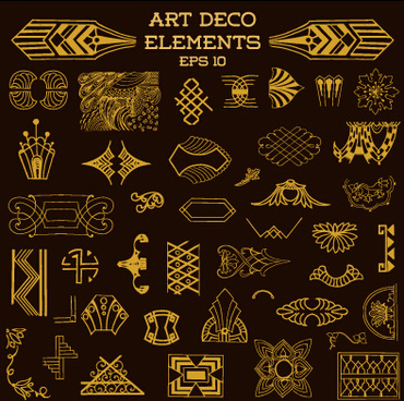 370x368 Art Deco Vector Free Art Deco Elements Free Vector 217 655 Free