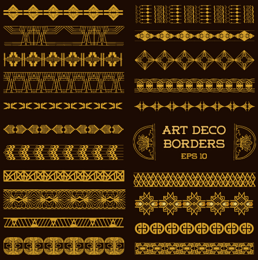 509x512 Deco Art Borders Golden Vector Free Download