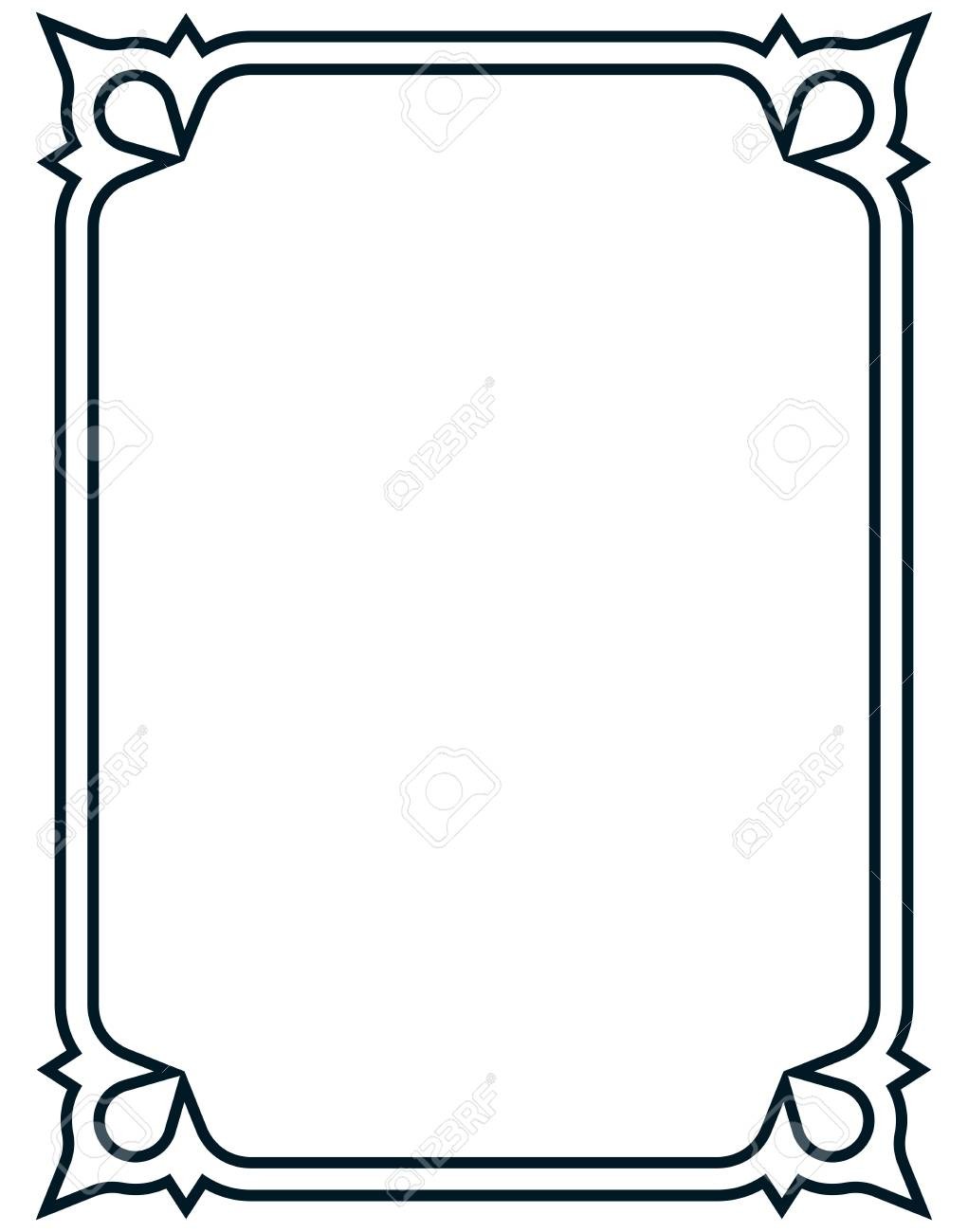 1021x1300 Art Deco Vector Borders