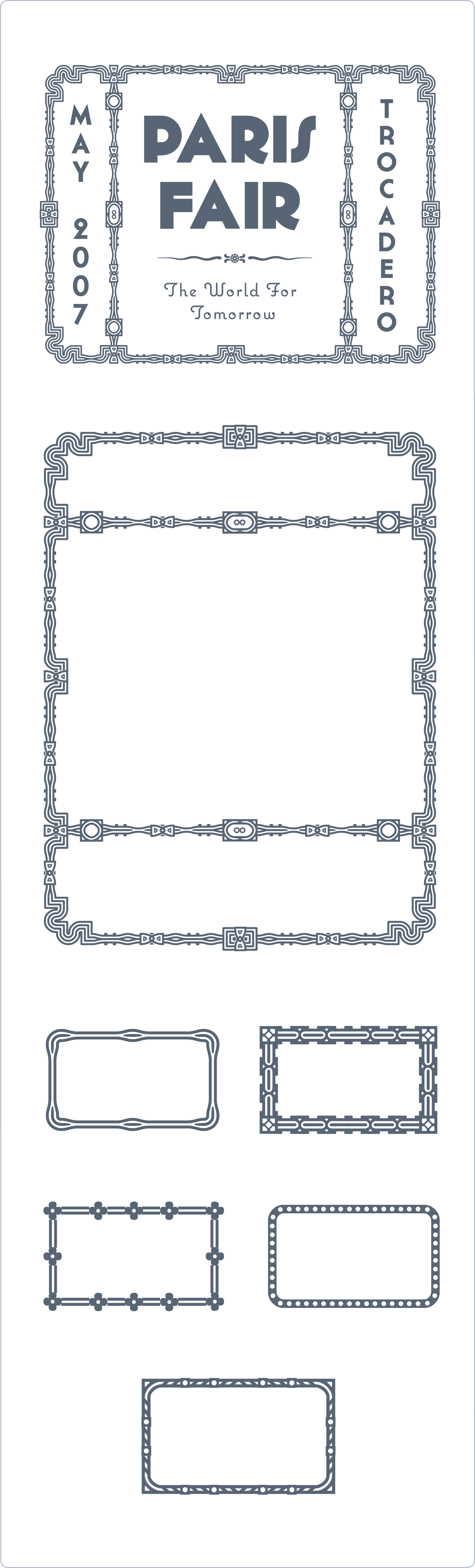 1920x6335 Ultimate Art Deco Vector Pack 275 Decorative Frames, 70