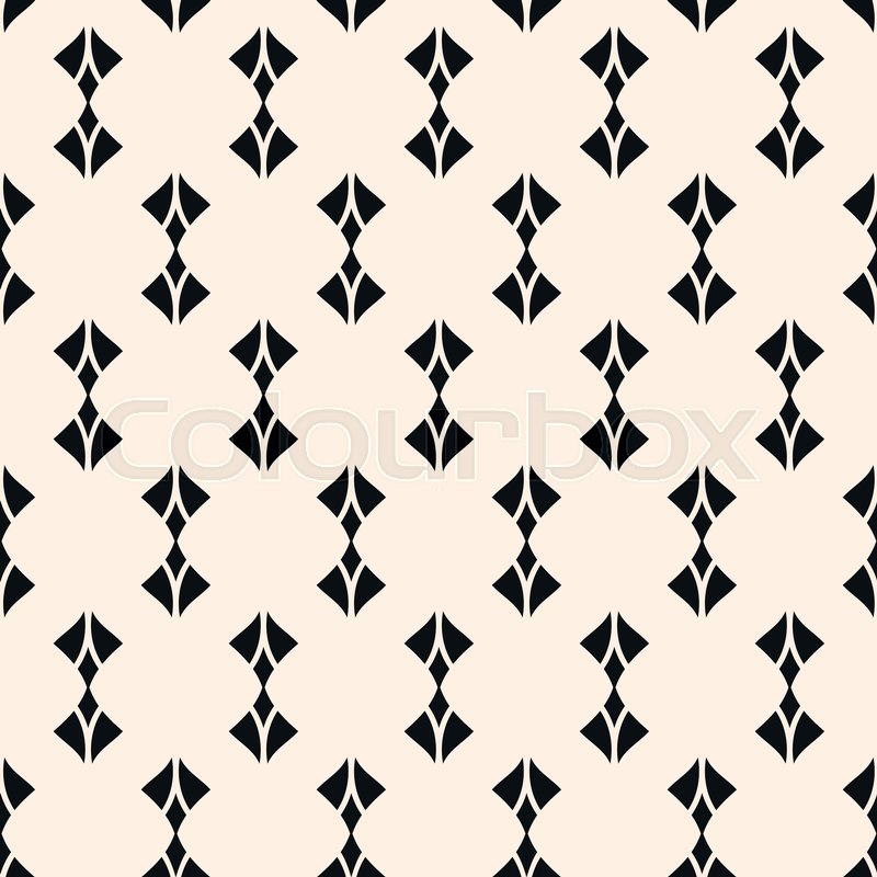 800x800 Vector Geometric Seamless Pattern With Curved Shapes, Rhombuses