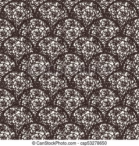 450x470 Flover Wallpaper In The Style Of Art Nouveau. Seamless Vector