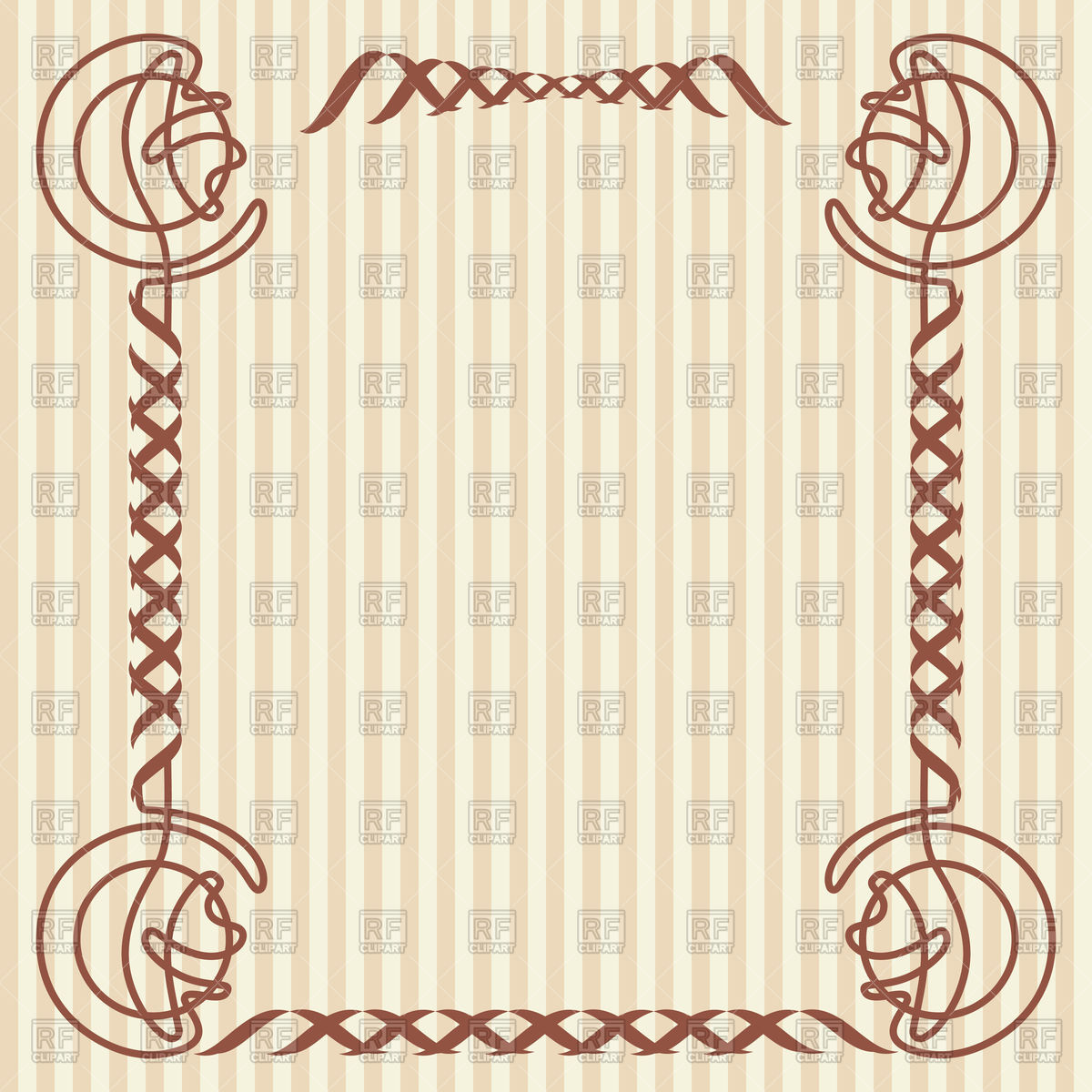 1200x1200 Square Decorative Frame In Art Nouveau Style Vector Image Vector