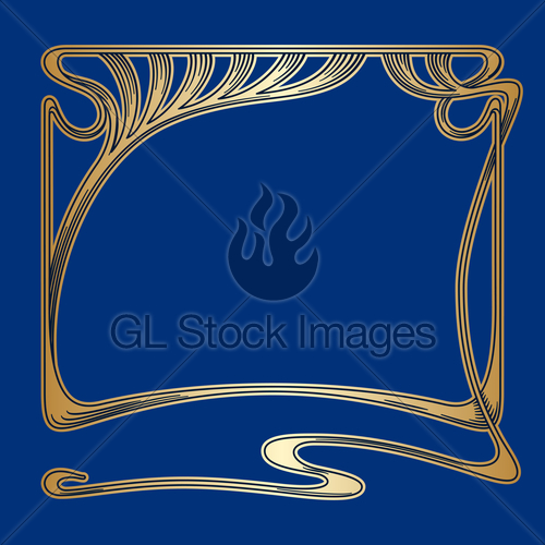 500x500 Vector Art Nouveau Frame. Gl Stock Images