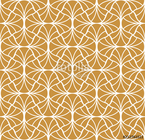 500x481 Vector Golden Classic Floral Art Nouveau Seamless Pattern. Stylish