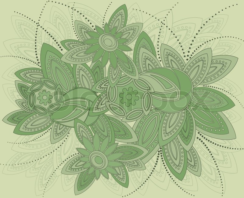 800x648 Vector Illustration Of Background In Art Nouveau Style. Stock
