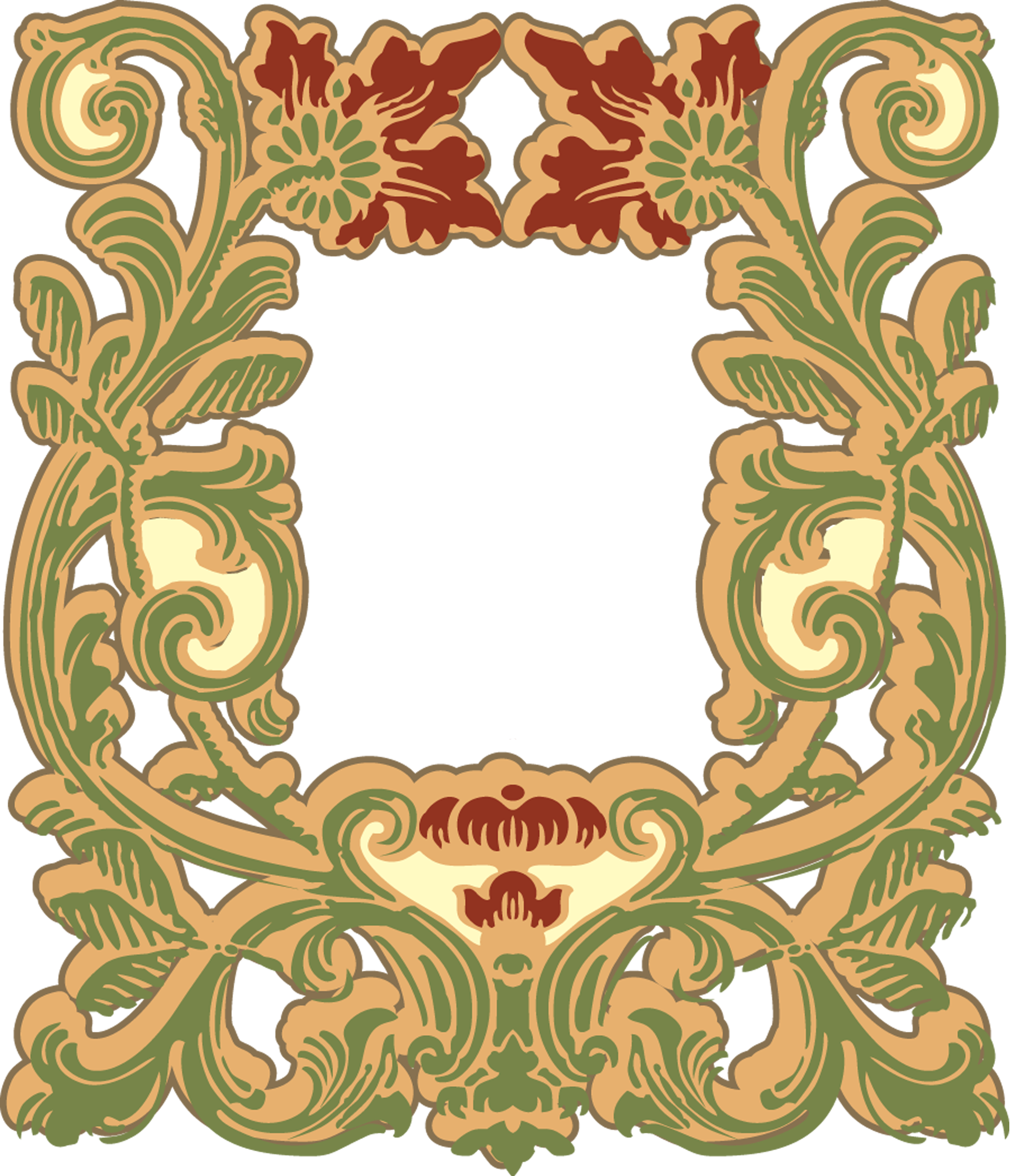 2008x2316 Art Nouveau Label (Without Background)