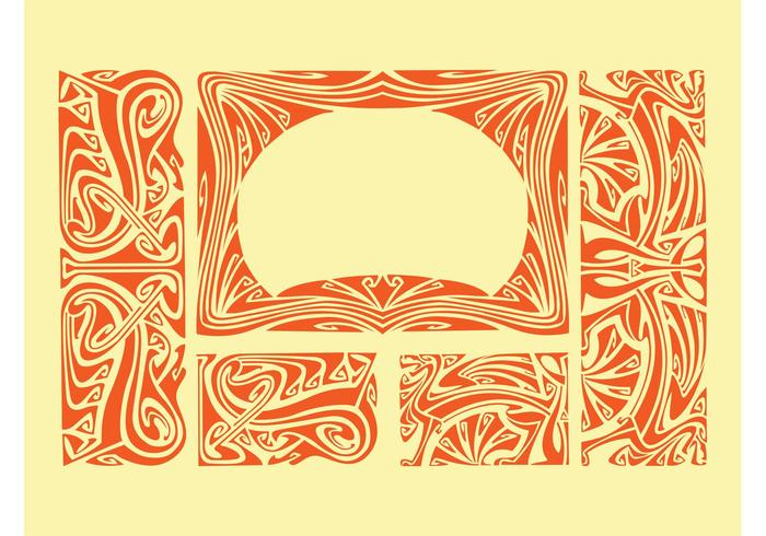 700x490 Art Nouveau Borders