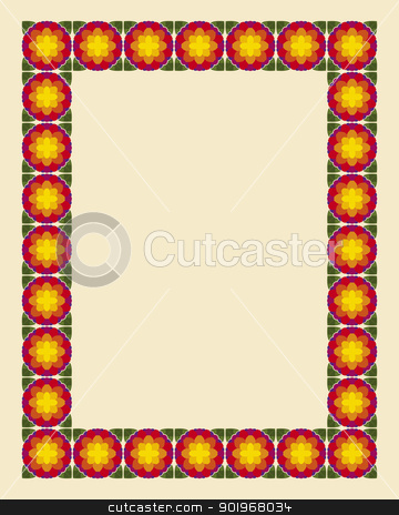 360x464 Art Nouveau Border Frame Stock Vector