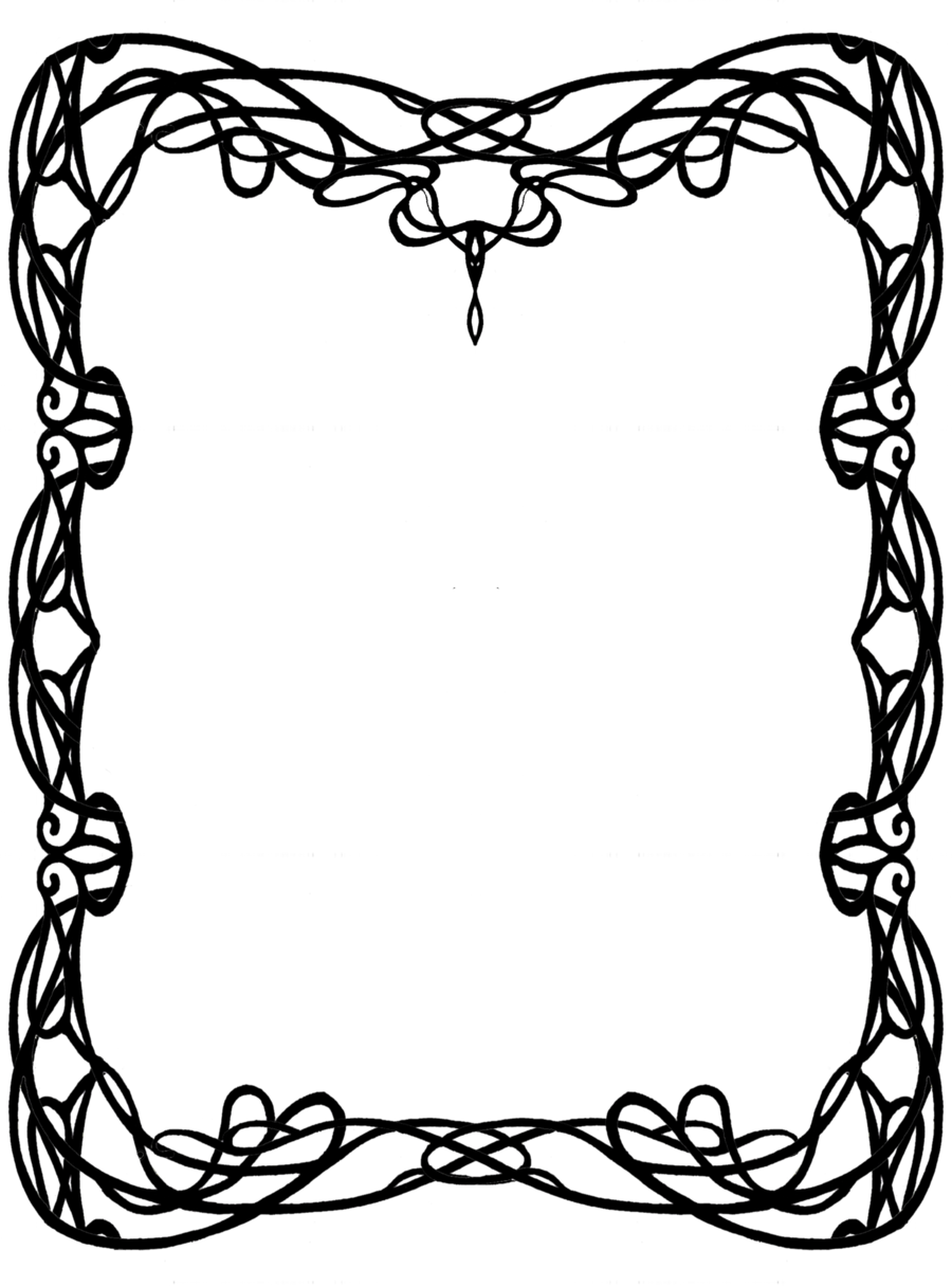 900x1215 Art Nouveau Border