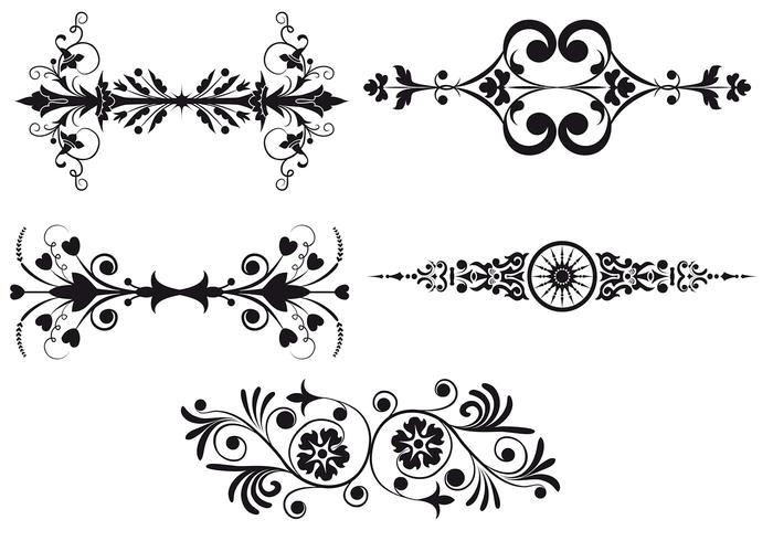 700x490 Art Nouveau Border Vector Pack Two
