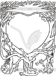 222x300 Art Nouveau Frame