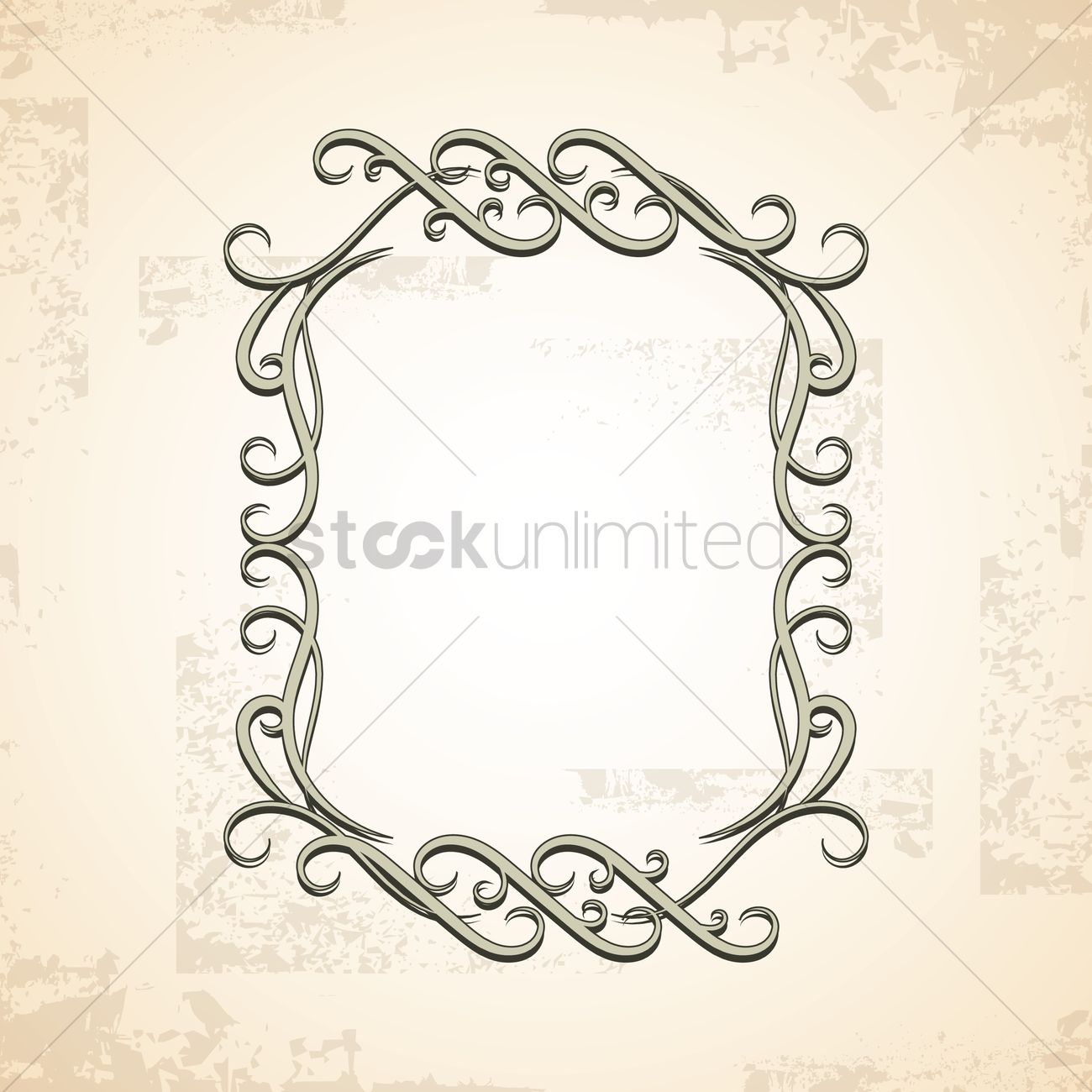 1300x1300 Art Nouveau Frame Vector Image