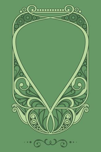 327x490 Natural Art Nouveau Frame Vector