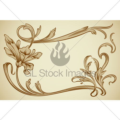 500x500 Vector Art Nouveau Frame. Gl Stock Images