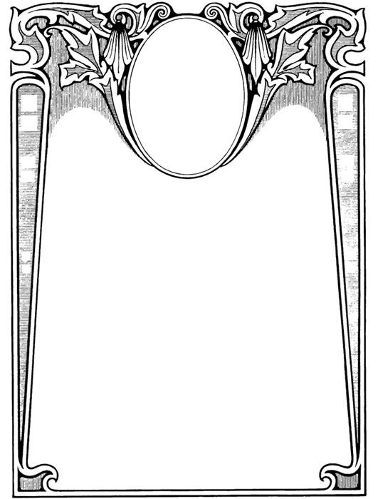 531x700 Clipart Deco Frame Lrg Frames Amp Borders Vintage