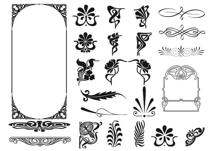 700x490 Art Deco Frame And Corner Brush Pack