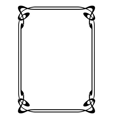 380x400 Art Nouveau Border Vector Free