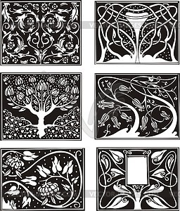 256x300 Art Nouveau Floral Patterns