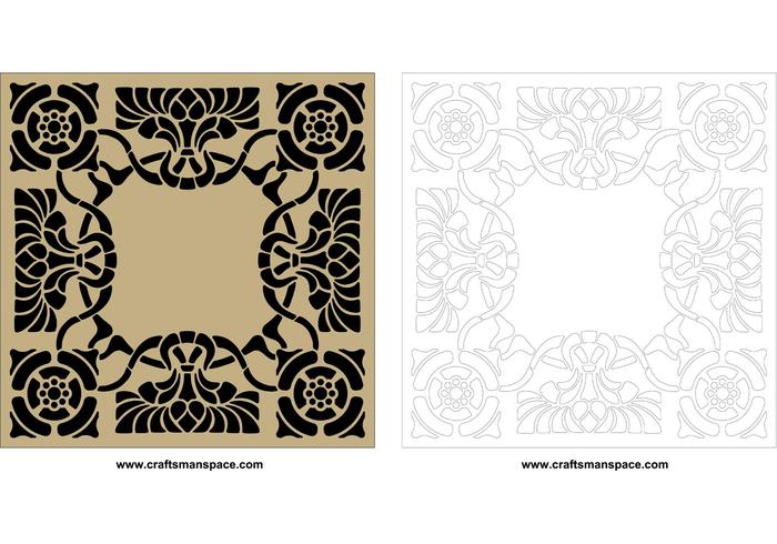 700x490 Art Nouveau Stencil Pattern