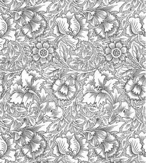 300x335 Free Art Nouveau Flowers Vector