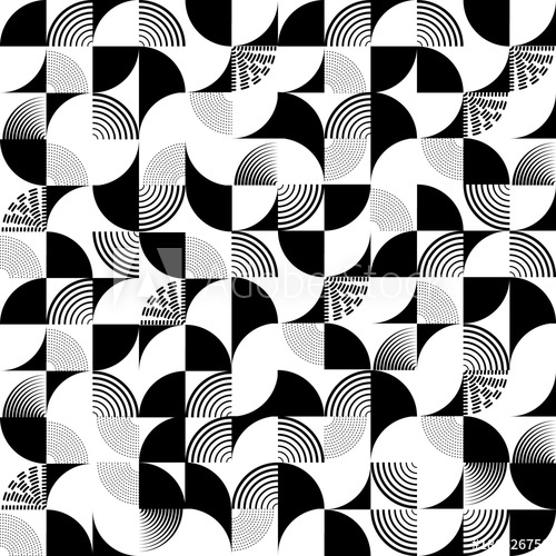 500x500 Seamless Art Deco Pattern Vector Background. Perfect For