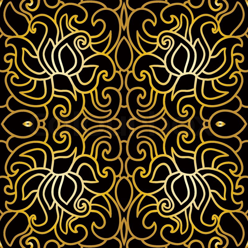 800x800 Seamless Pattern With Abstract Pattern In Art Deco Style Stock