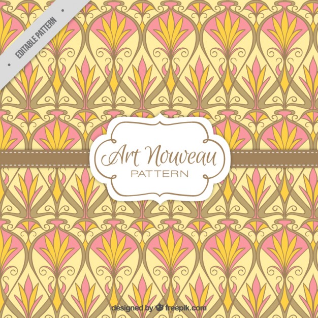 626x626 Vintage Floral Shapes Art Nouveau Pattern Vector Free Download