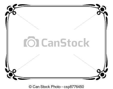 450x357 Art Nouveau Ornamental Decorative Frame. Vector Art Nouveau