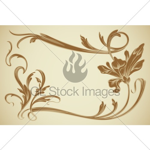 500x500 Vector Art Nouveau Frame. Gl Stock Images