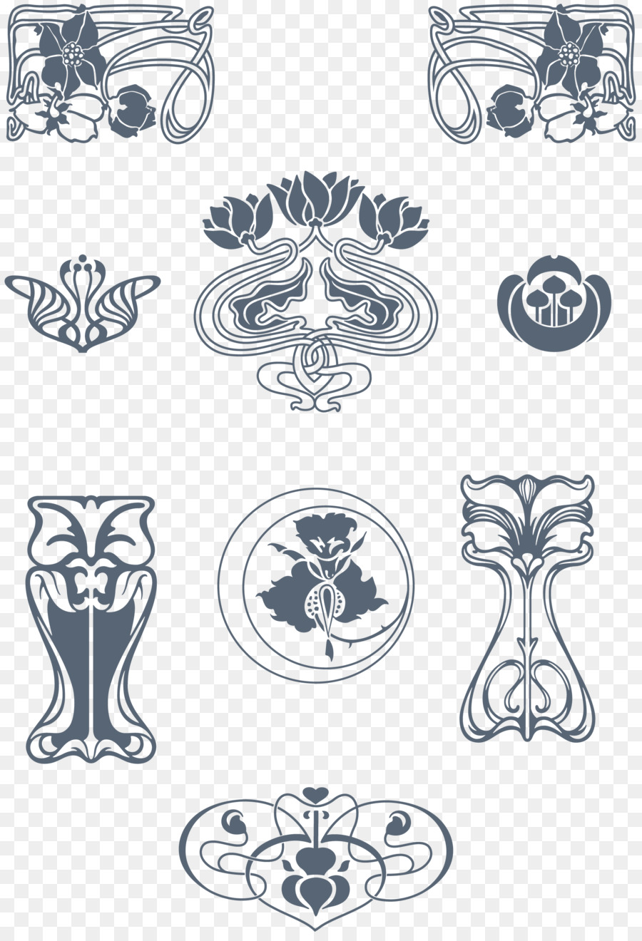 900x1320 Art Nouveau Ornaments