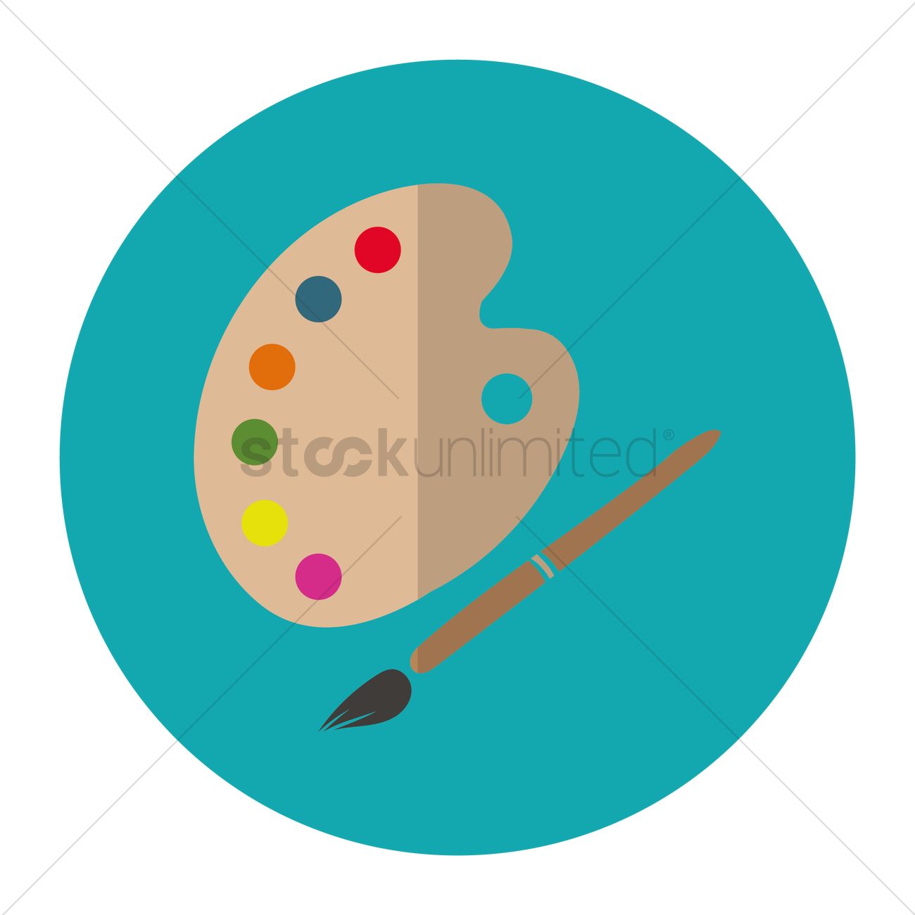 1300x1300 Art Palette Vector Image