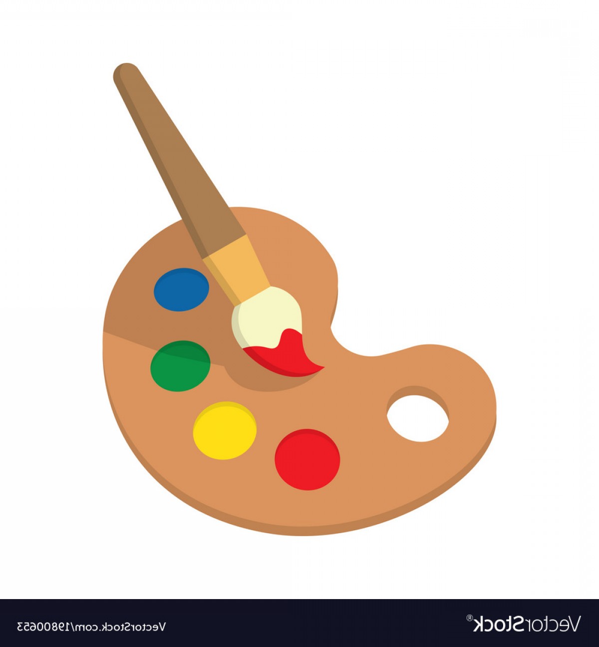 1200x1296 Paint Brush With Palette Vector Shopatcloth