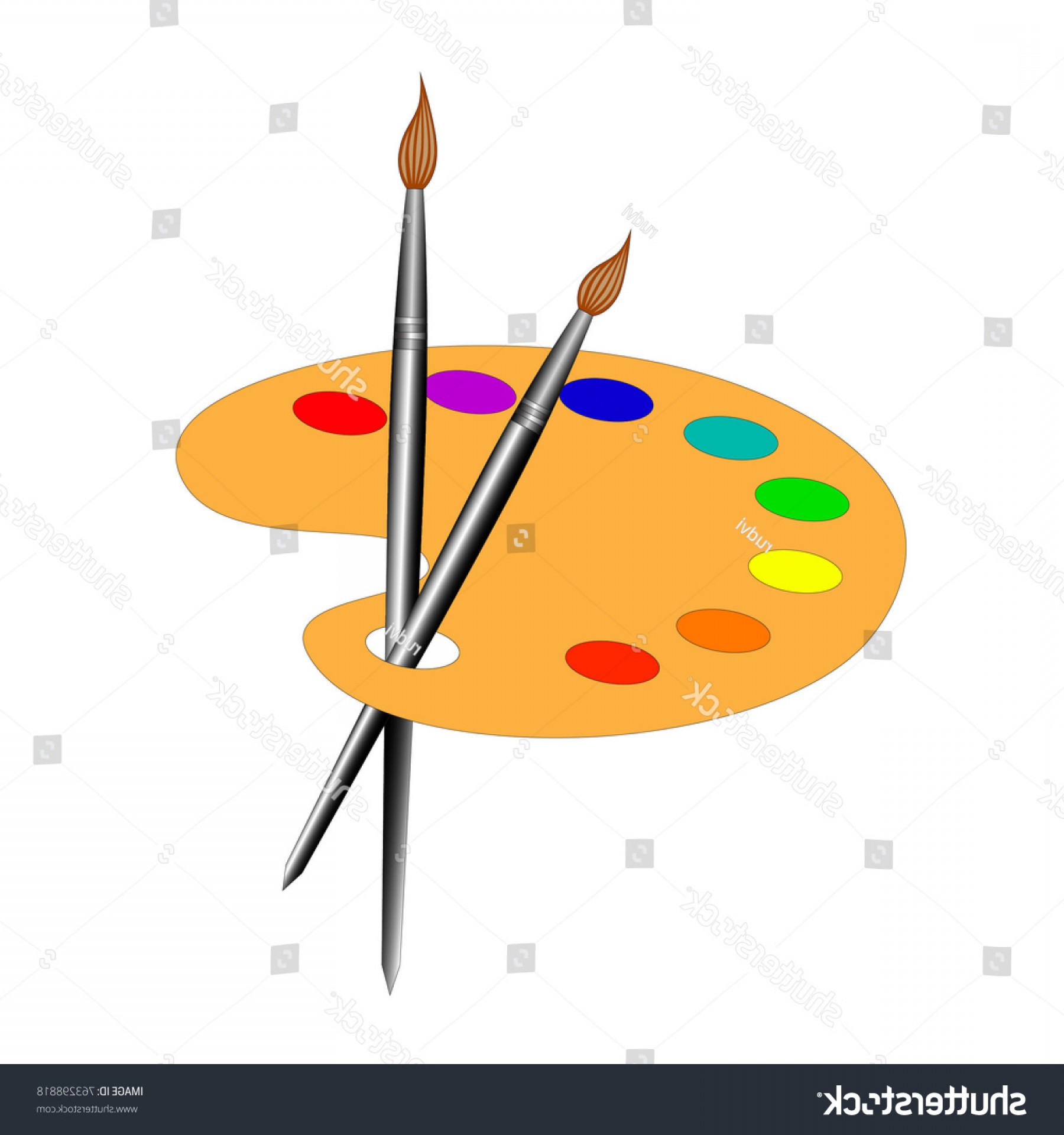 1800x1920 Palette Painters Isolated Vector Artist Brushes Shopatcloth