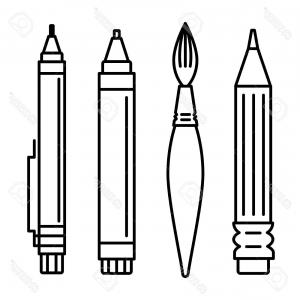 300x300 Photostock Vector Line Art Vector Illustration Set Of Icons For