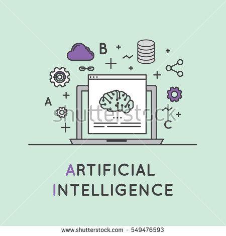 450x470 Vector Icon Style Illustration Of Artificial Intelligence And