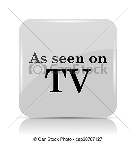 450x470 As Seen On Tv Icon. Internet Button On White Background. Clip Art