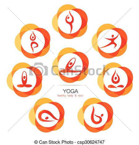 450x470 Yoga Logo Set. Yoga