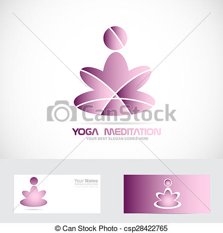 450x470 Yoga Zen Meditation Logo. Vector Company Logo Icon Element