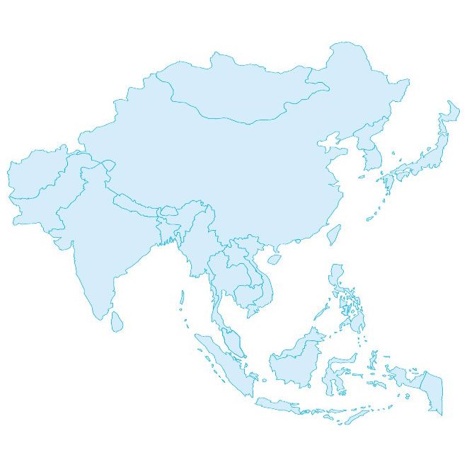 660x660 Outline Vector Map Of Asia.eps Creative Outlines