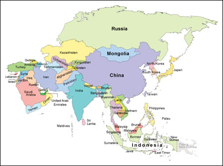 450x334 Asia Map