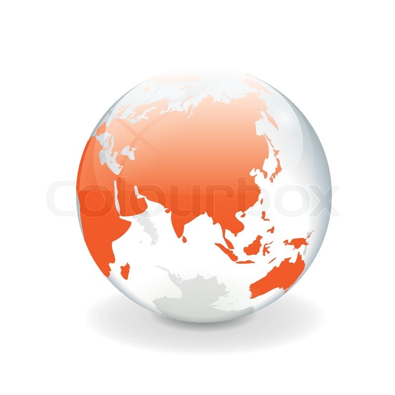 800x800 White Orange Vector World Globe