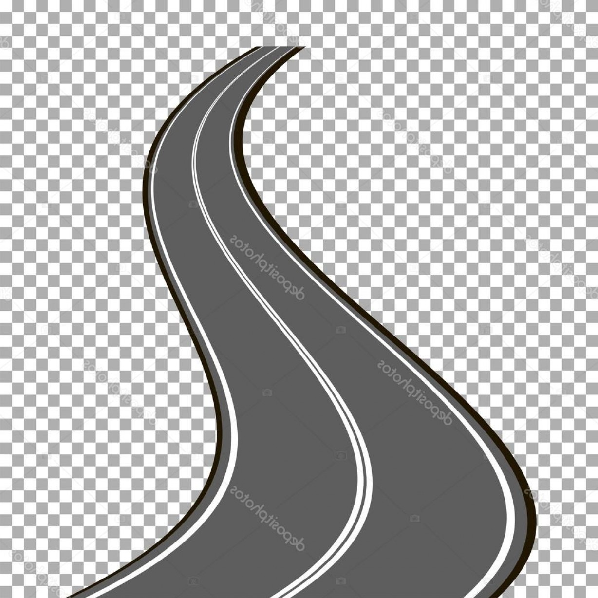 1228x1228 Stock Illustration Vector Curved Asphalt Road Arenawp