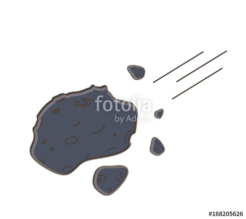 500x445 Cartoon Asteroid Vector Illustration Stock Image And Royalty Free