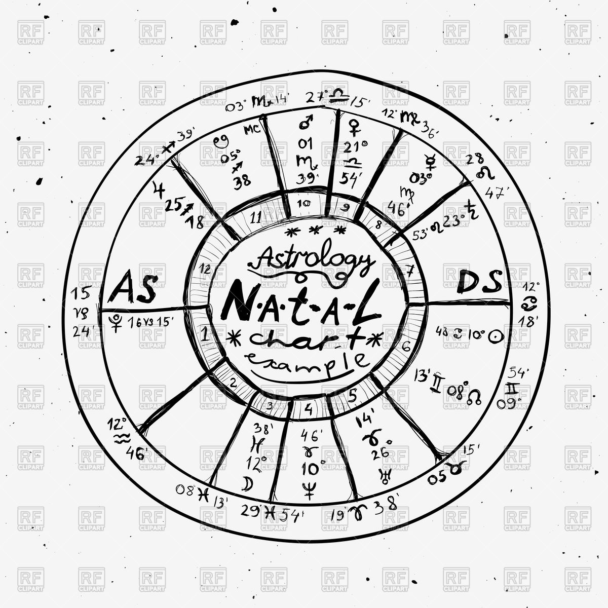 1200x1200 Astrology Hand Drawn Background Vector Image Vector Artwork Of