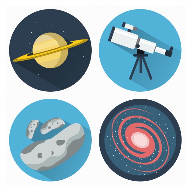 626x626 Astronomy Icons Collection Vector Free Download