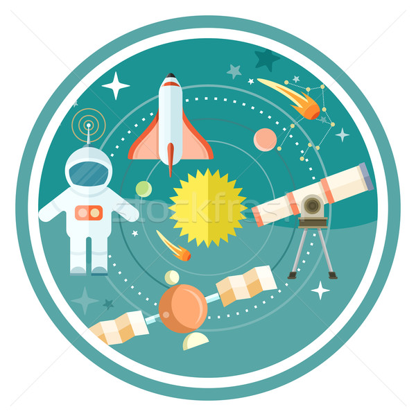600x600 Space And Astronomy Vector Illustration Robuart ( 5364977