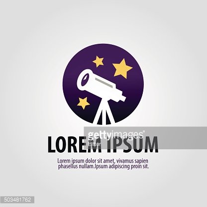416x416 Astronomy Vector Logo Design Telescope Or Horoscope Icon Premium