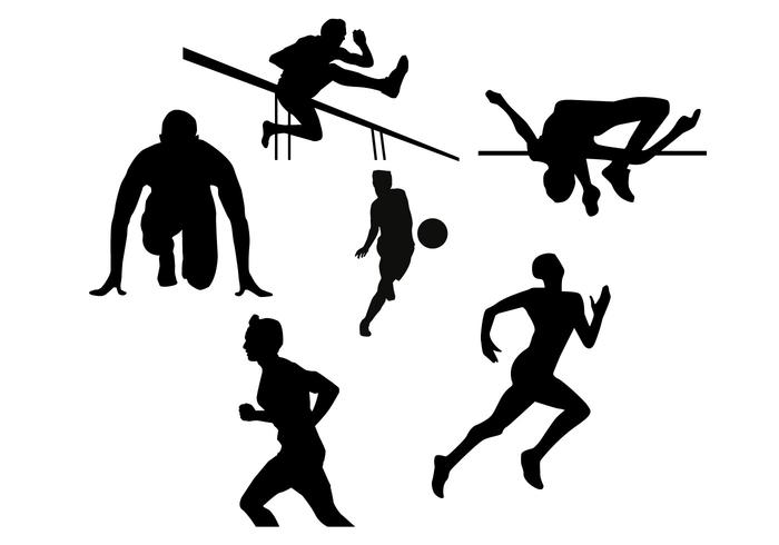 700x490 Athlete Silhouette Vectors