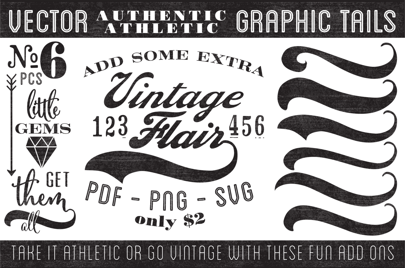 1400x927 Vintage Vector Graphic Tails By Nonna Illustration Amp Design